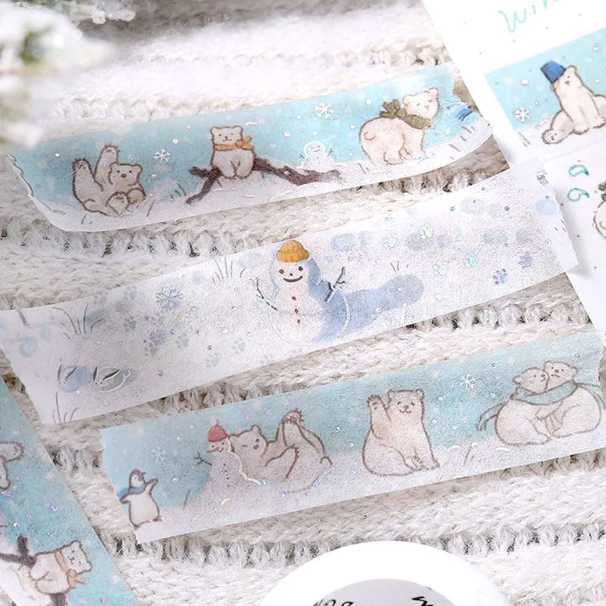 BGM Washi Tape Gold Foil 2024 Winter Limited - Bear [15mm Width] - Washi Tapes