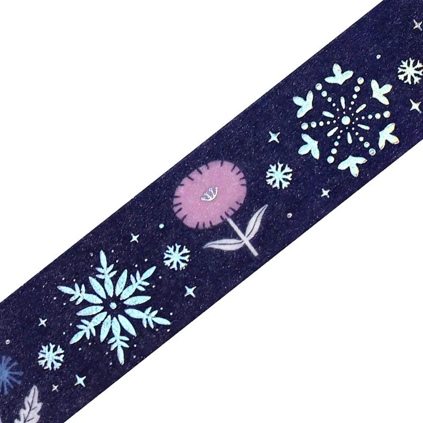 BGM Washi Tape Gold Foil 2024 Winter Limited - Flower Pattern [15mm Width] - Washi Tapes