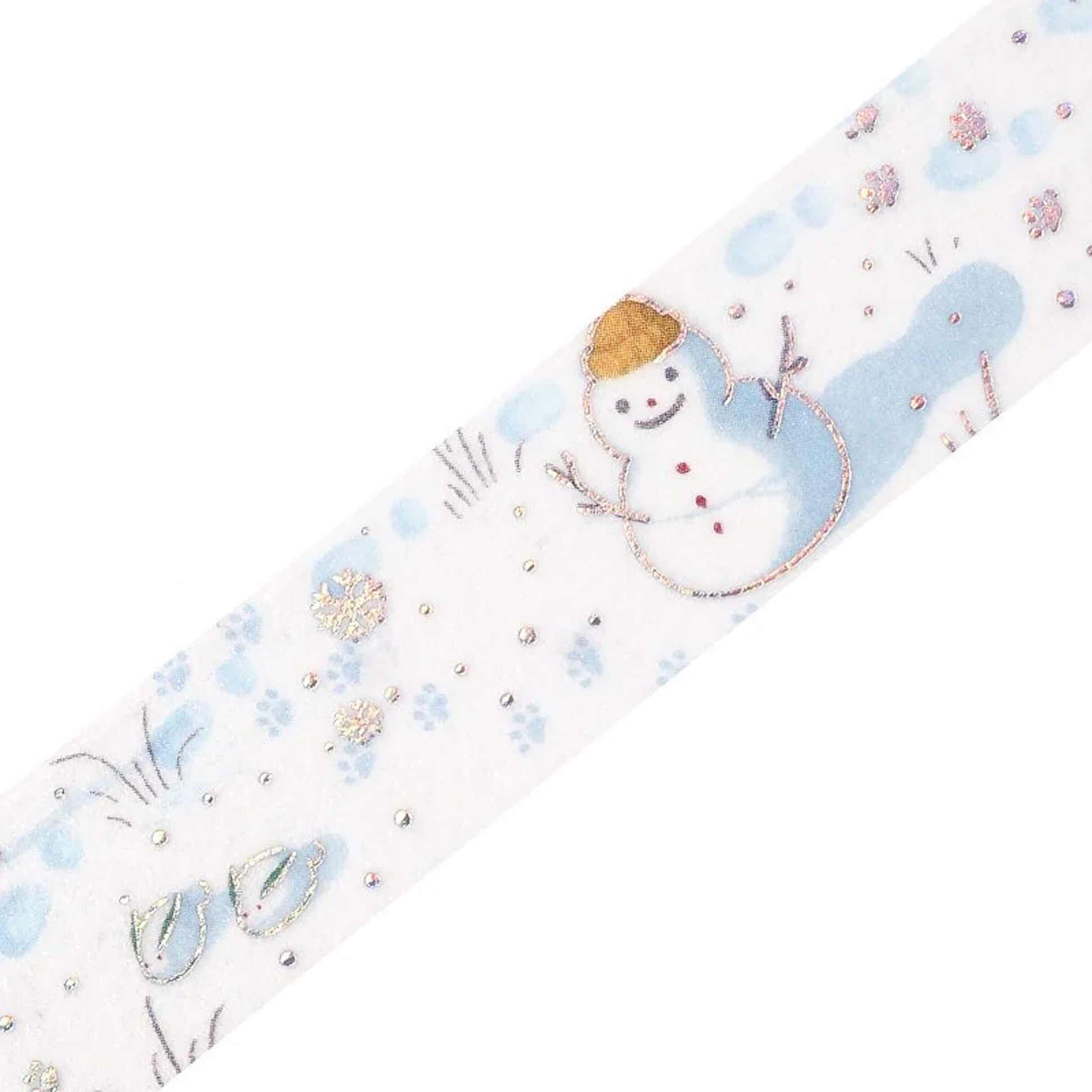 BGM Washi Tape Gold Foil 2024 Winter Limited - Snow Play [15mm Width] - Washi Tapes