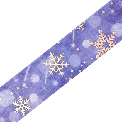 BGM Washi Tape Gold Foil 2024 Winter Limited - Snowflake [15mm Width] - Washi Tapes