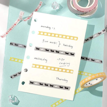 BGM Washi Tape Slim - Dachshund - Washi Tapes