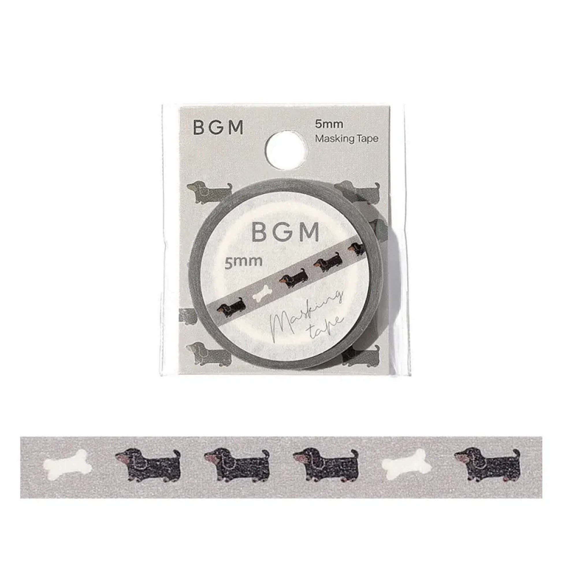 BGM Washi Tape Slim - Dachshund - Washi Tapes