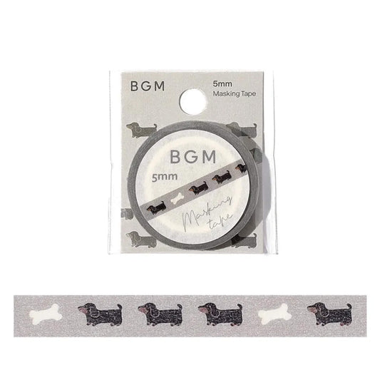 BGM Washi Tape Slim - Dachshund - Washi Tapes