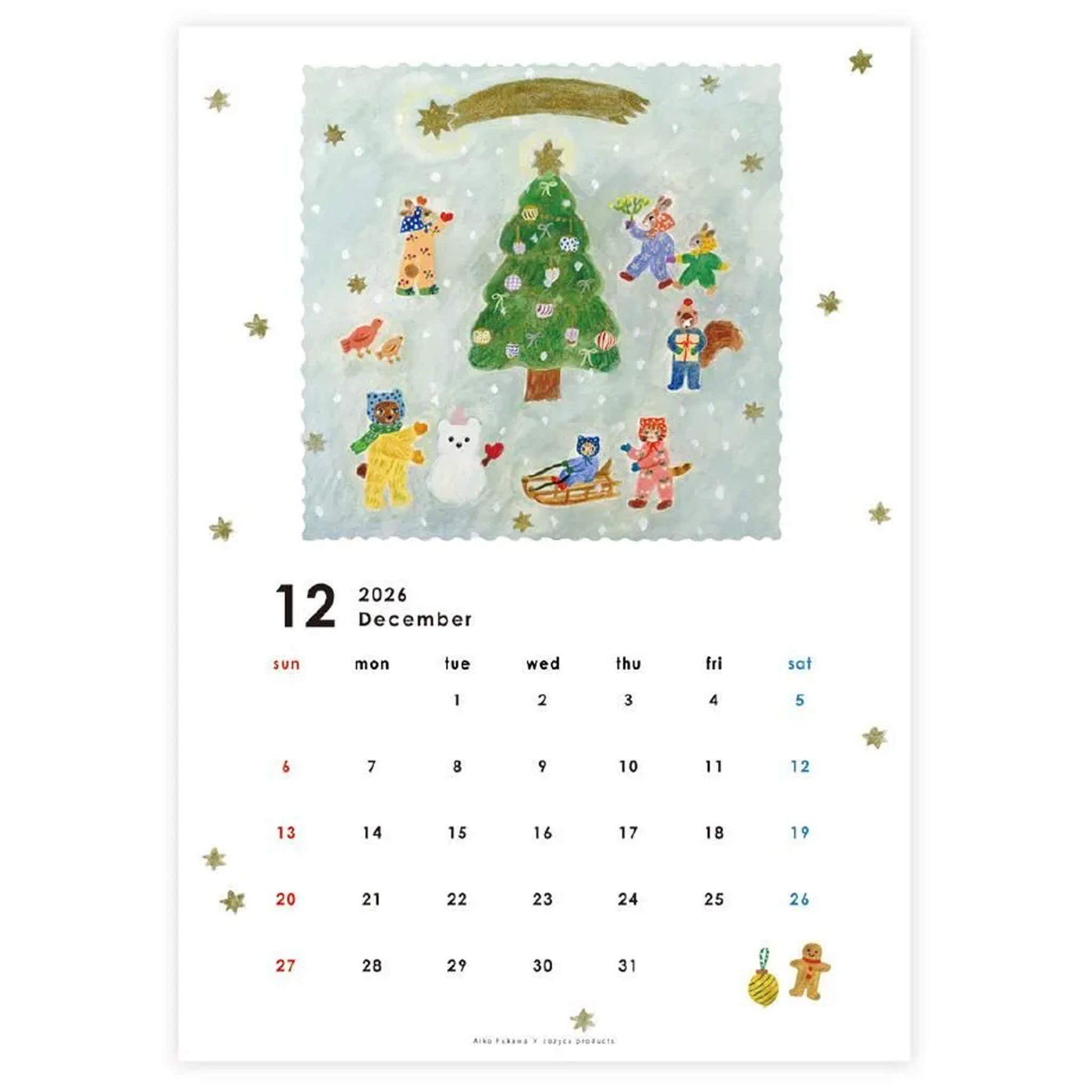 Cozyca 2026 Calendar - Aiko Fukawa - 2026 Calendars