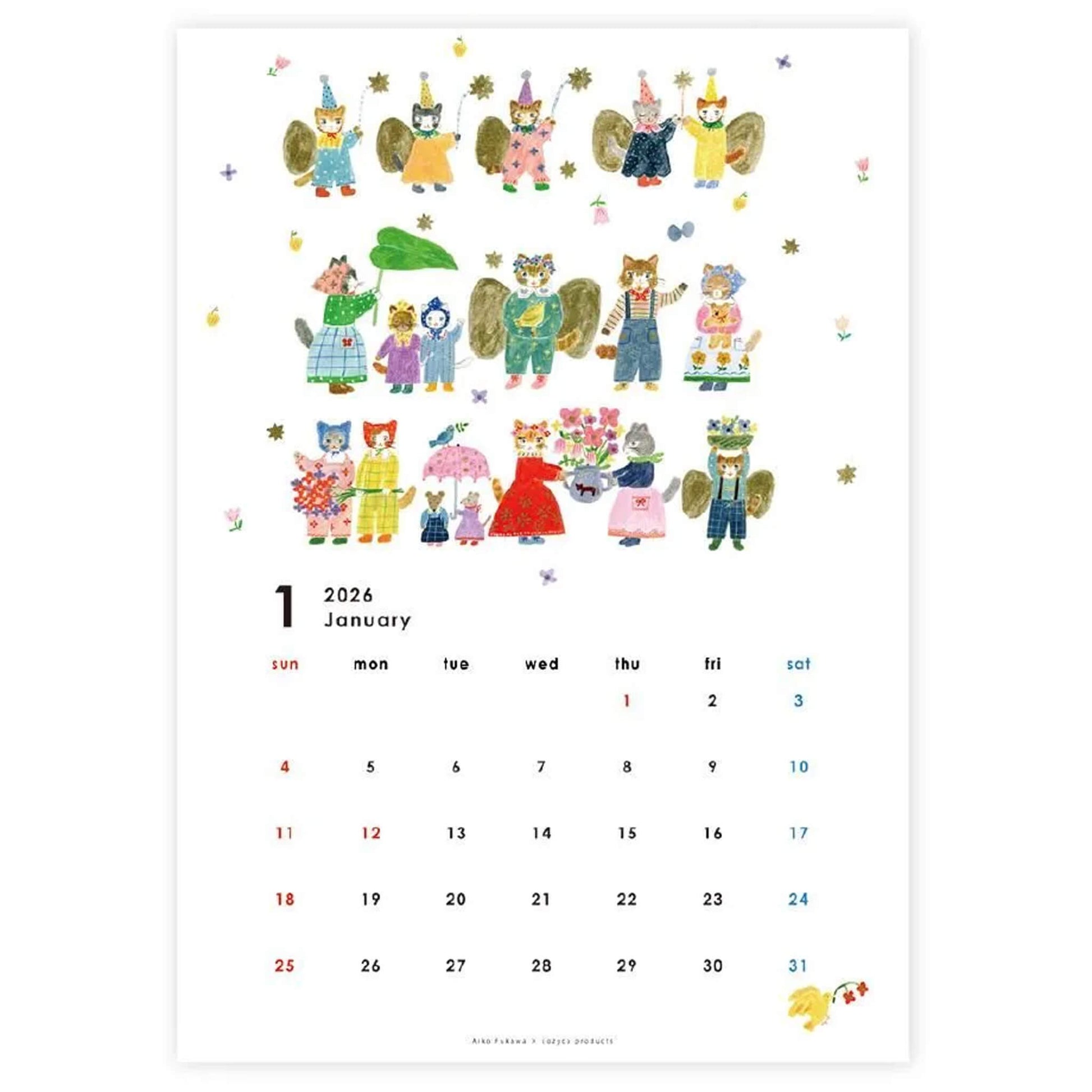 Cozyca 2026 Calendar - Aiko Fukawa - 2026 Calendars