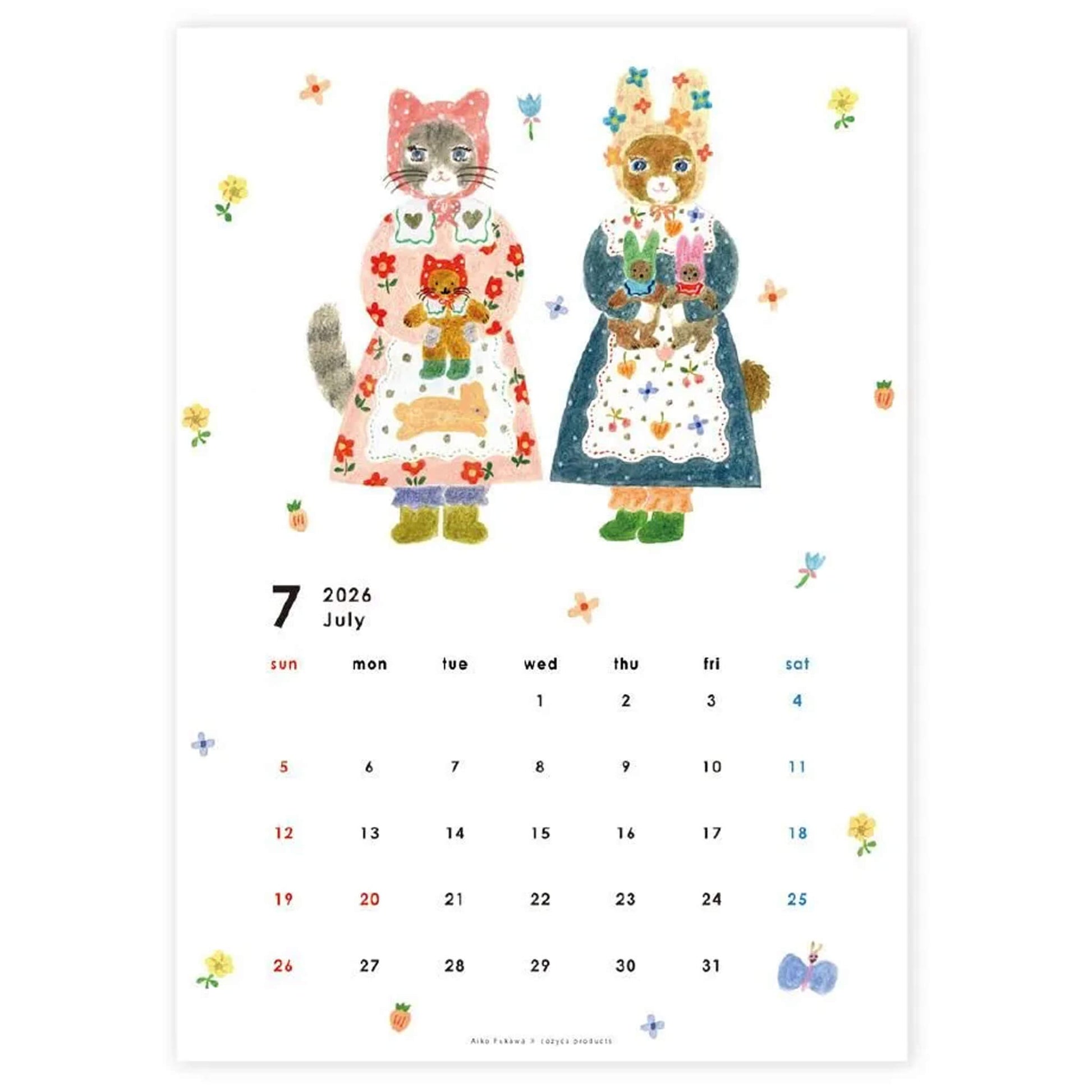 Cozyca 2026 Calendar - Aiko Fukawa - 2026 Calendars