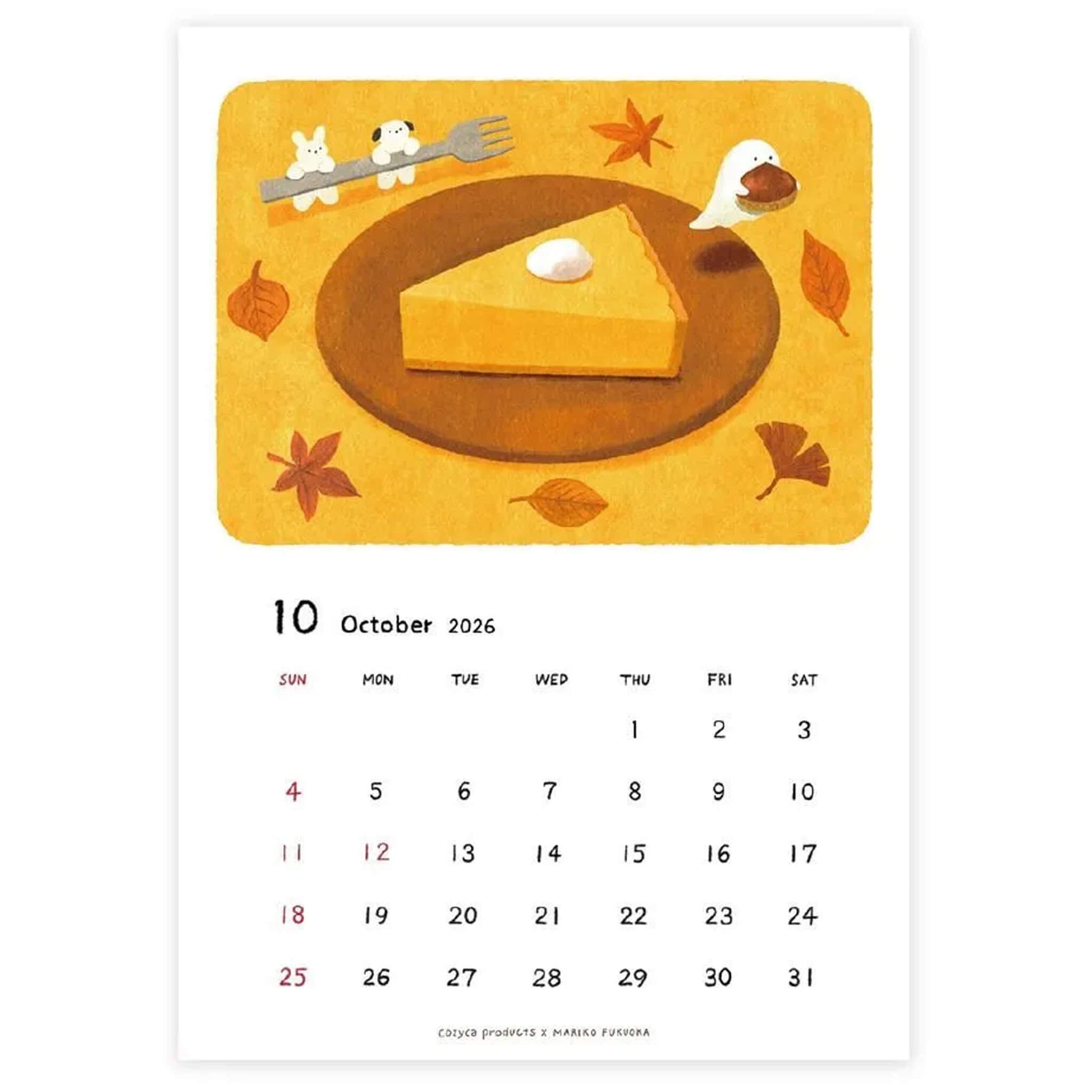 Cozyca 2026 Calendar - Mariko Fukuoka - 2026 Calendars
