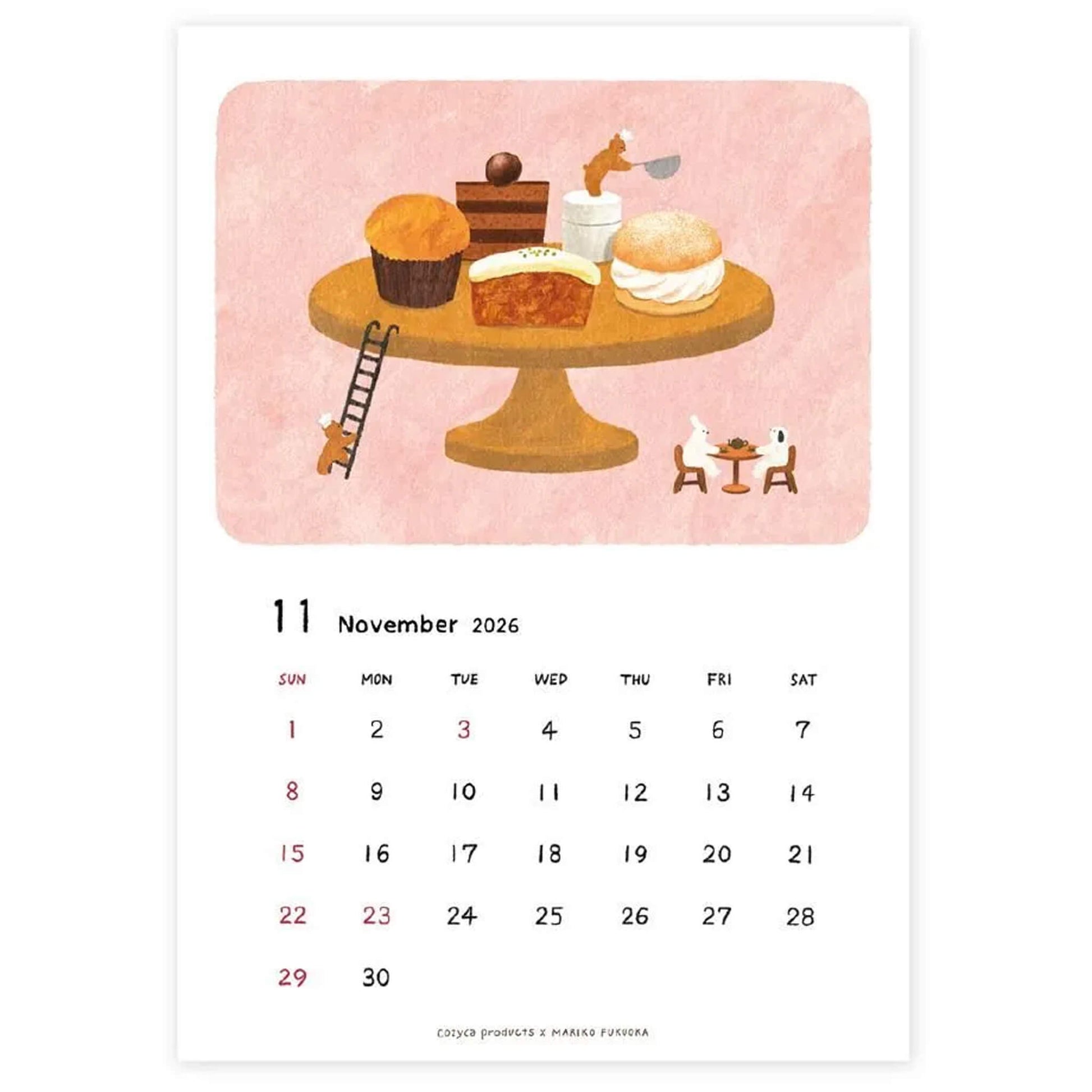 Cozyca 2026 Calendar - Mariko Fukuoka - 2026 Calendars