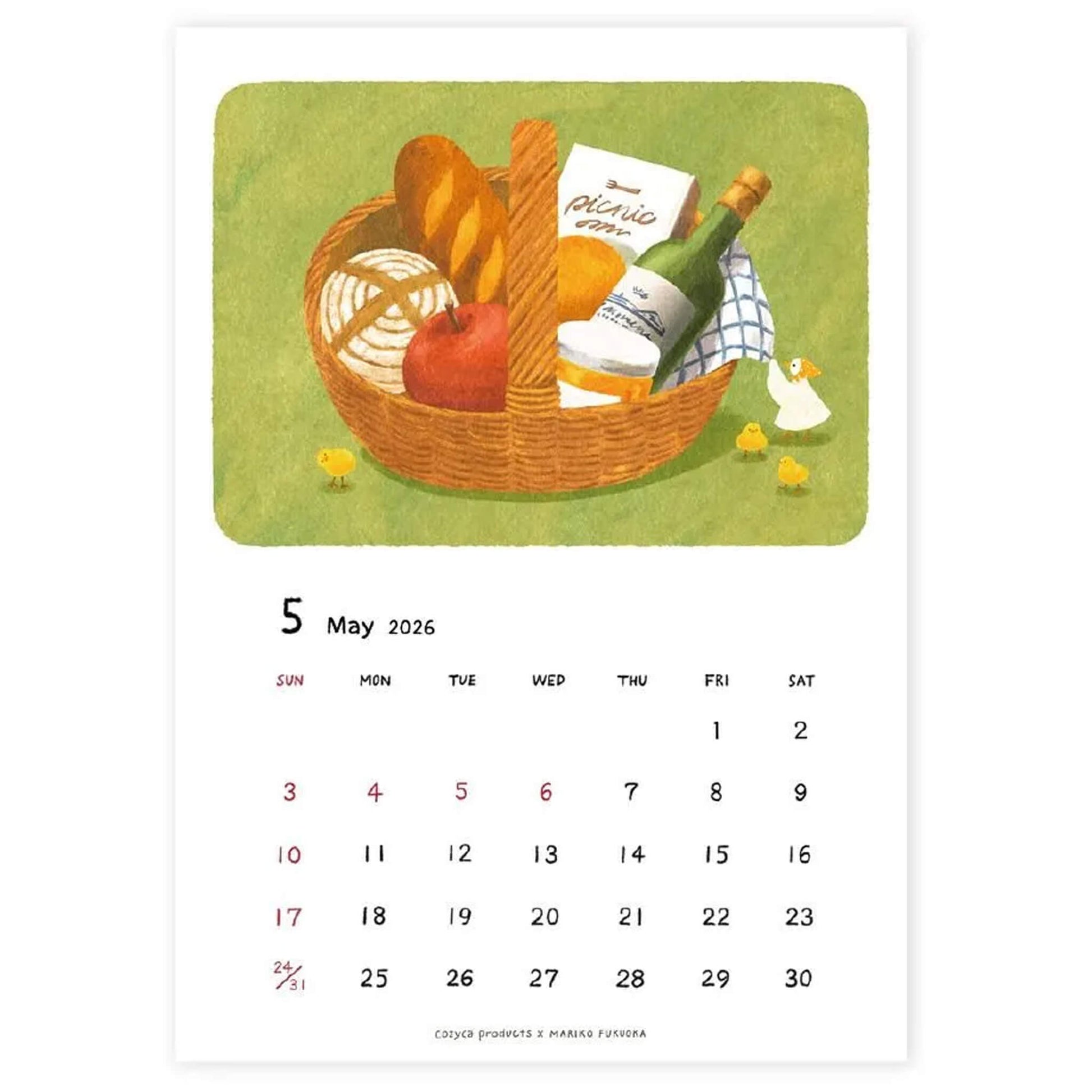 Cozyca 2026 Calendar - Mariko Fukuoka - 2026 Calendars