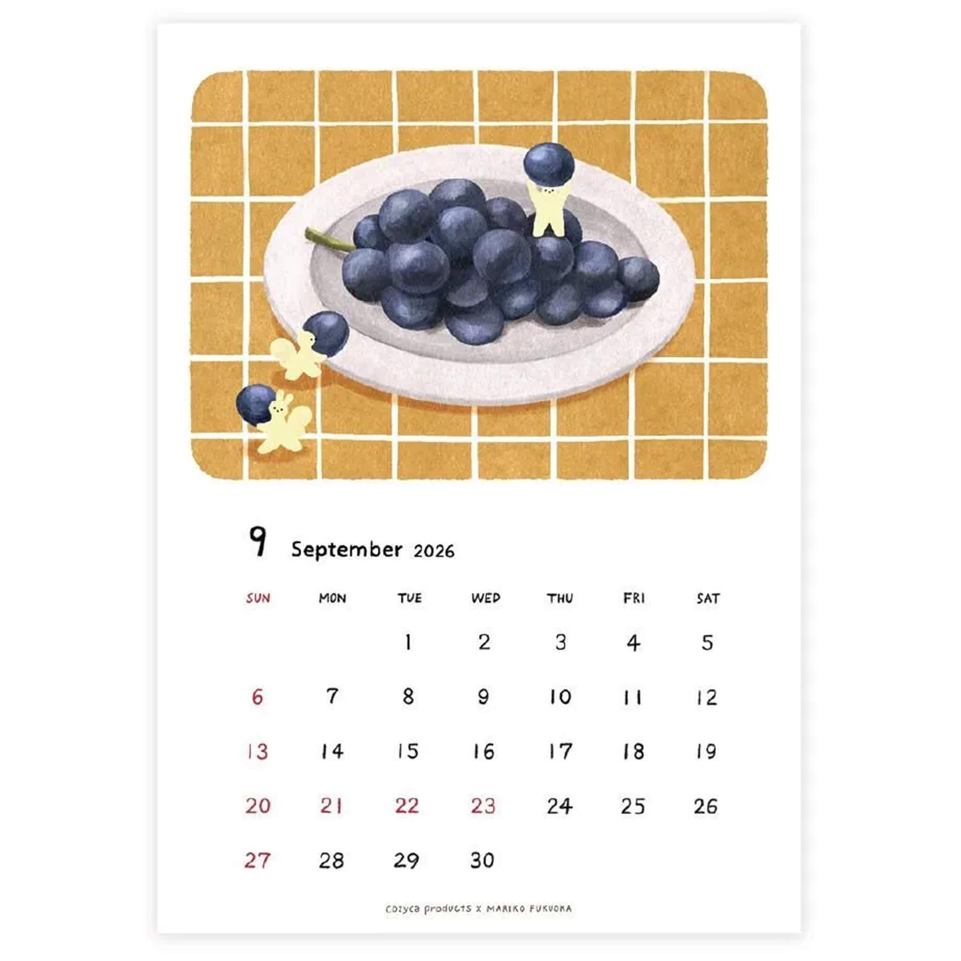 Cozyca 2026 Calendar - Mariko Fukuoka - 2026 Calendars