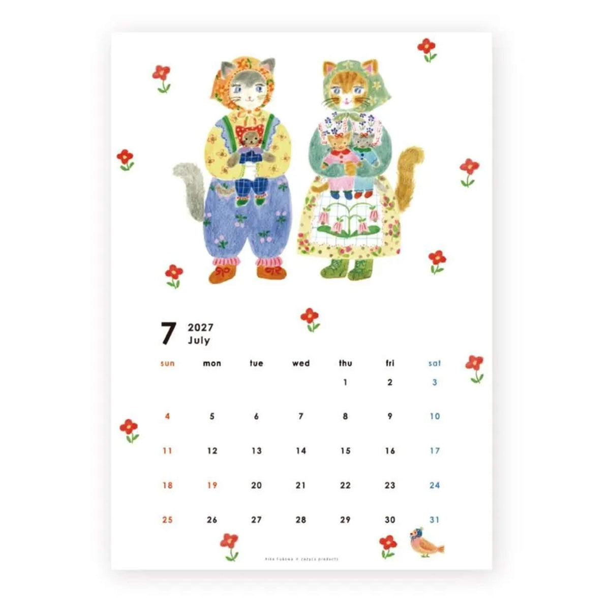 Cozyca 2027 Calendar - Aiko Fukawa - 2027 Calendars