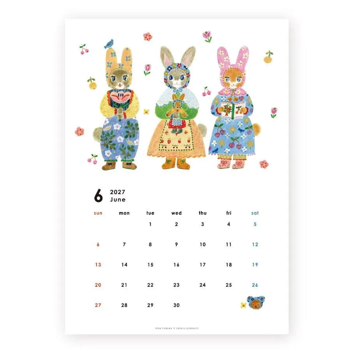 Cozyca 2027 Calendar - Aiko Fukawa - 2027 Calendars