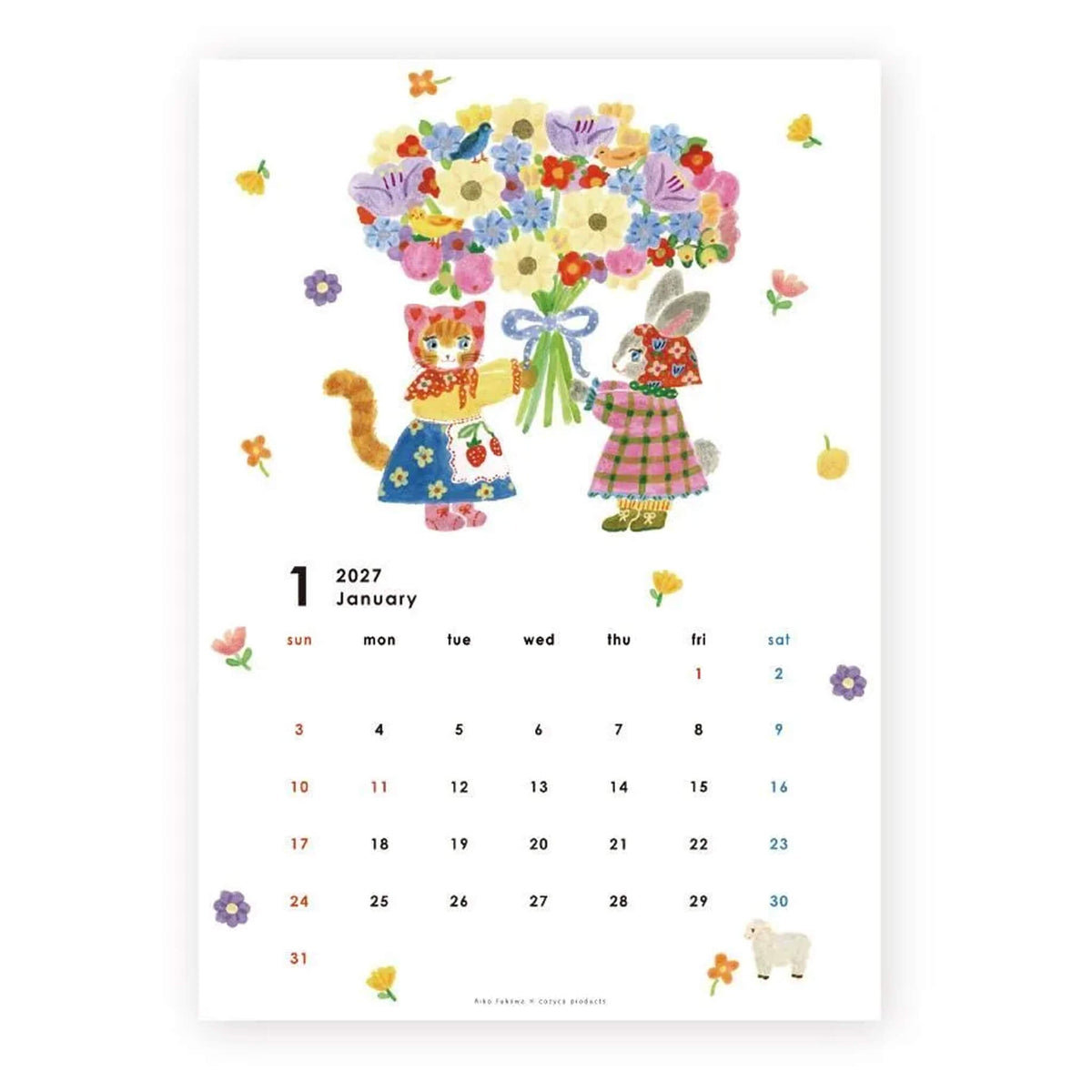 Cozyca 2027 Calendar - Aiko Fukawa - 2027 Calendars