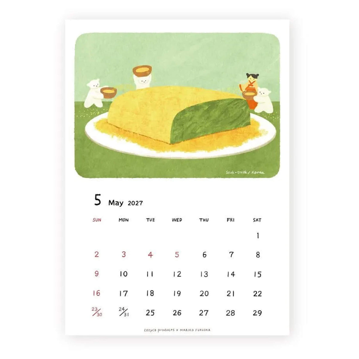 Cozyca 2027 Calendar - Mariko Fukuoka - 2027 Calendars