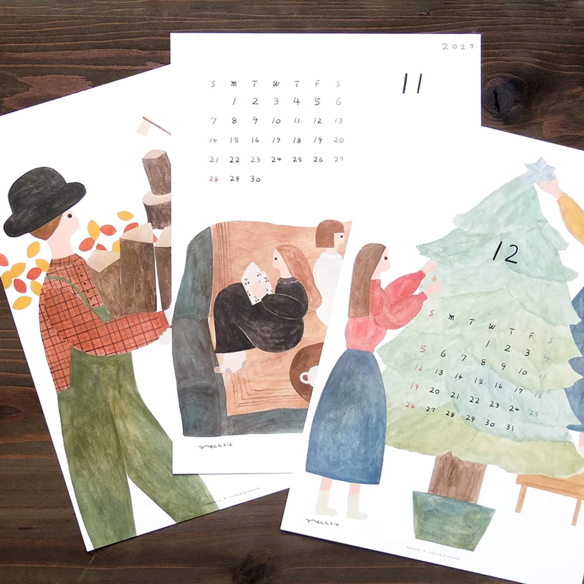 Cozyca 2027 Calendar - Necktie - 2027 Calendars