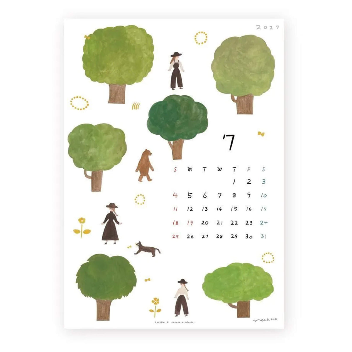 Cozyca 2027 Calendar - Necktie - 2027 Calendars