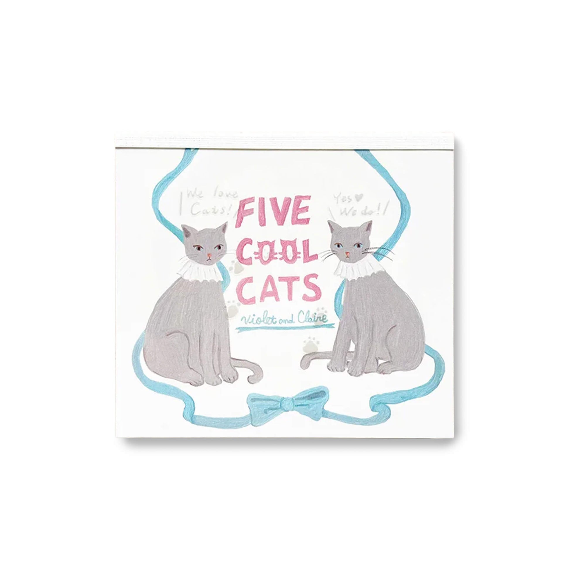 Cozyca Block Memo Pad - Five Cool Cats - Memo Pads