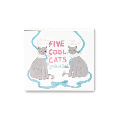 Cozyca Block Memo Pad - Five Cool Cats - Memo Pads