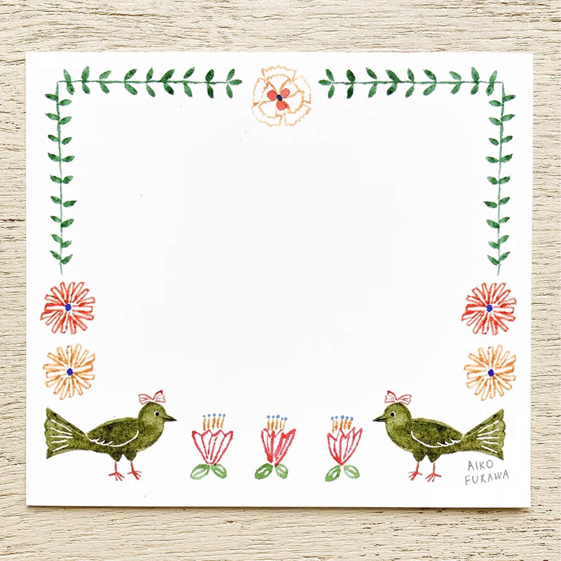 Cozyca Block Memo Pad - Flower Gate - Memo Pads