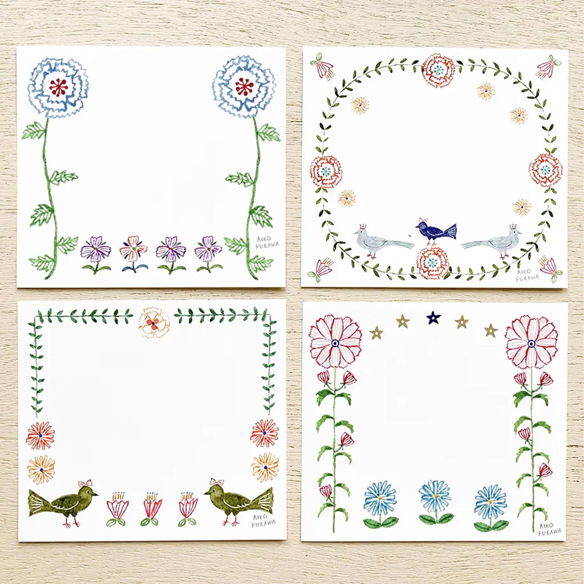 Cozyca Block Memo Pad - Flower Gate - Memo Pads