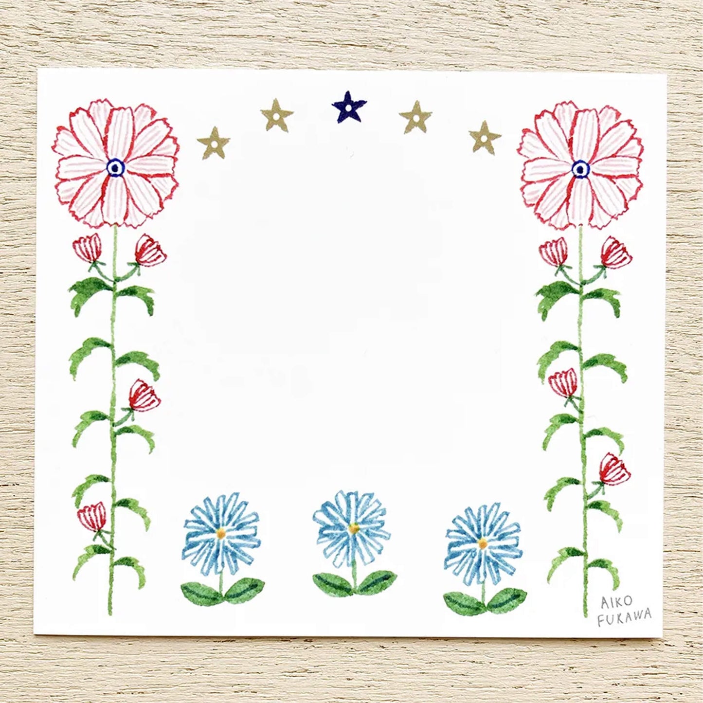 Cozyca Block Memo Pad - Flower Gate - Memo Pads