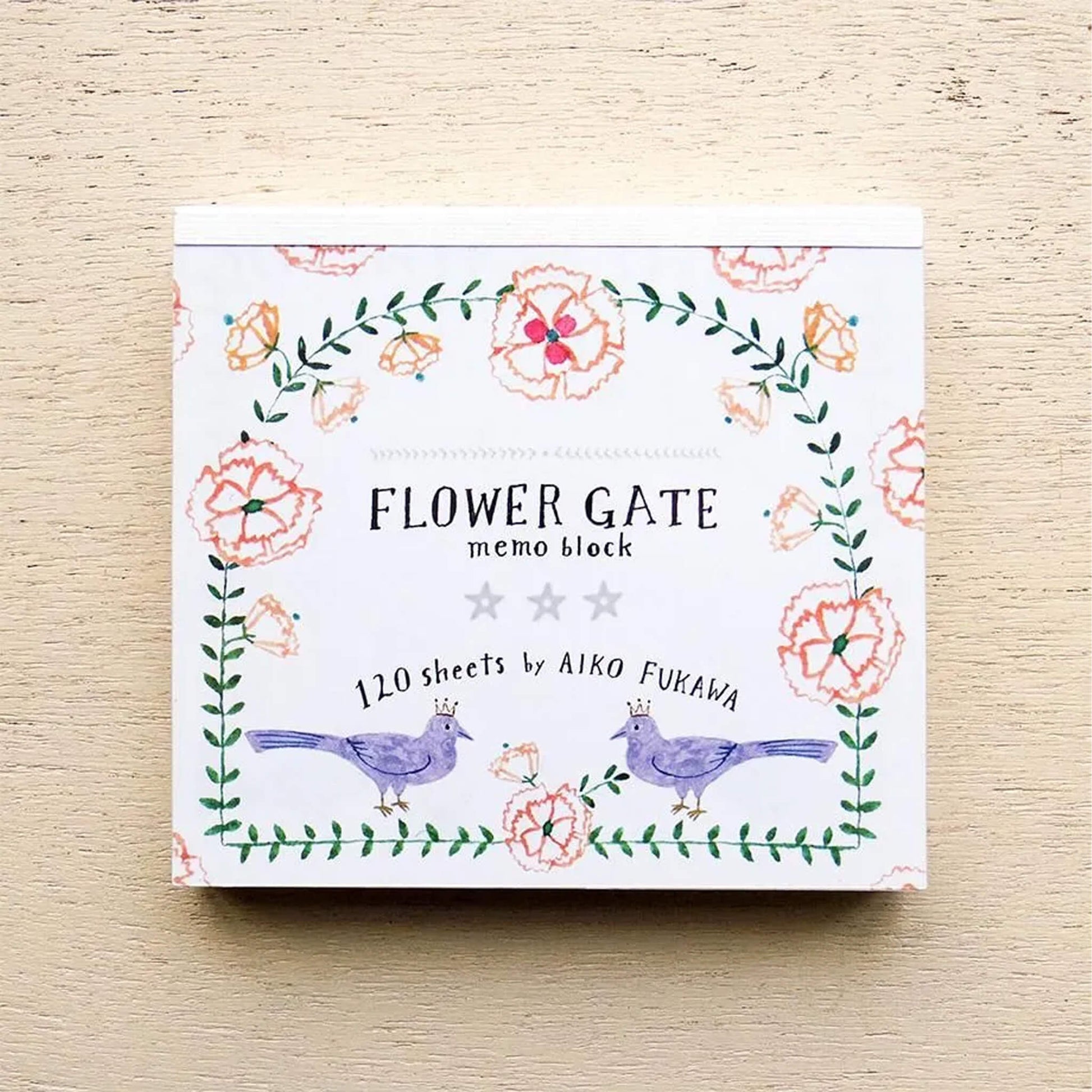 Cozyca Block Memo Pad - Flower Gate - Memo Pads