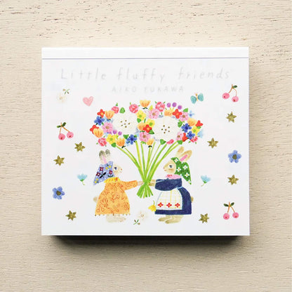 Cozyca Block Memo Pad - Little Fluffy Friends - Memo Pads