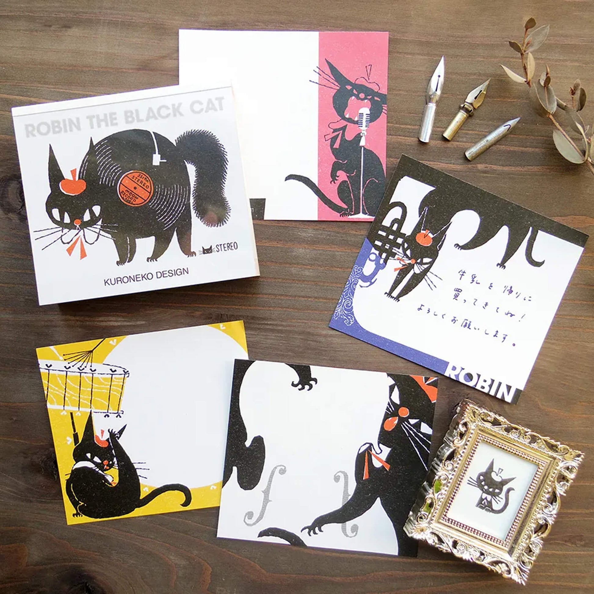 Cozyca Block Memo Pad - Robin the Black Cat - Memo Pads