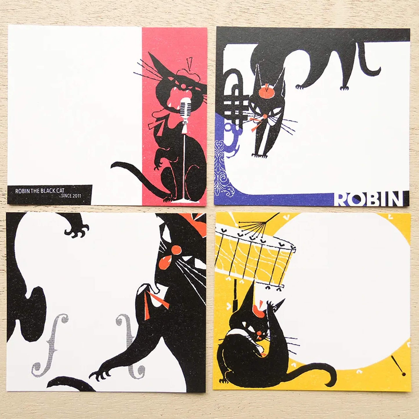 Cozyca Block Memo Pad - Robin the Black Cat - Memo Pads