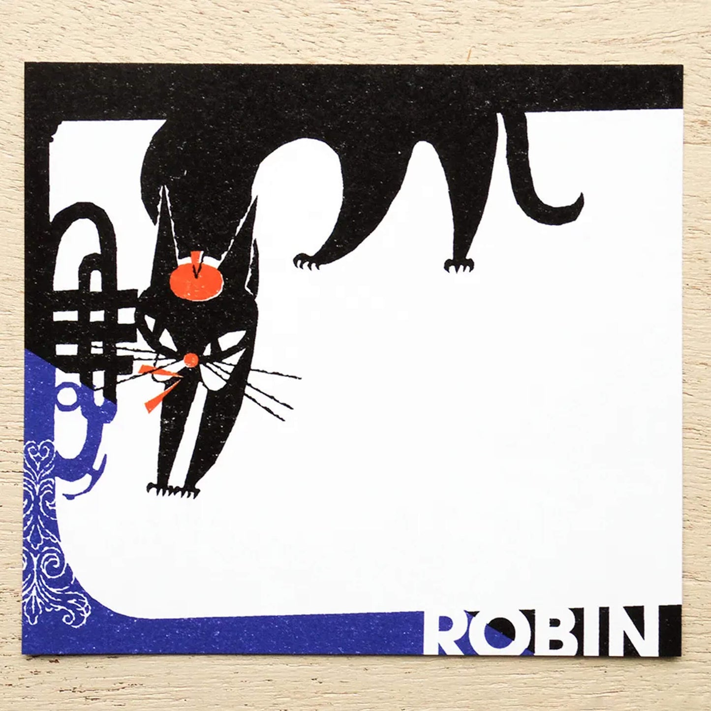 Cozyca Block Memo Pad - Robin the Black Cat - Memo Pads