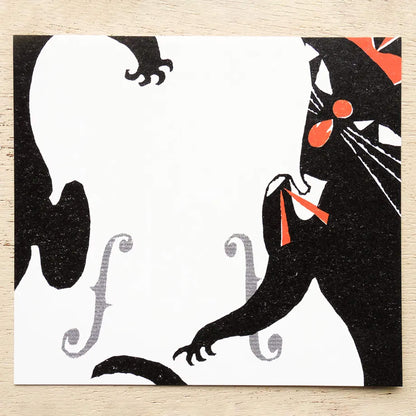 Cozyca Block Memo Pad - Robin the Black Cat - Memo Pads