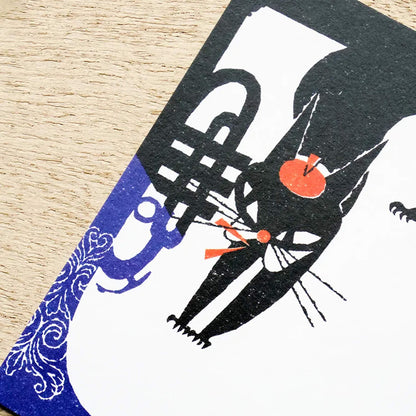 Cozyca Block Memo Pad - Robin the Black Cat - Memo Pads