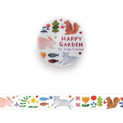 Cozyca Clear PET Tape - Happy Garden - PET Film Tapes