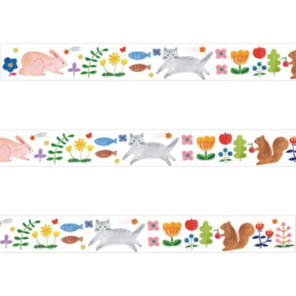 Cozyca Clear PET Tape - Happy Garden - PET Film Tapes