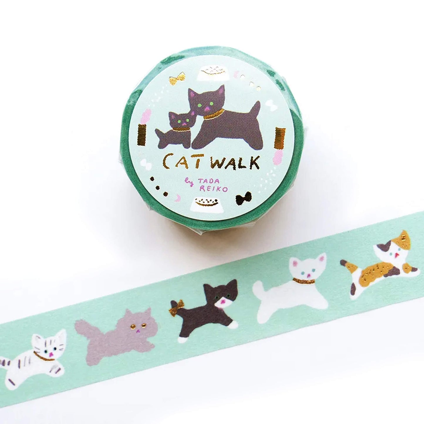 Cozyca Foil Washi Tape - Cat Walk - Washi Tapes