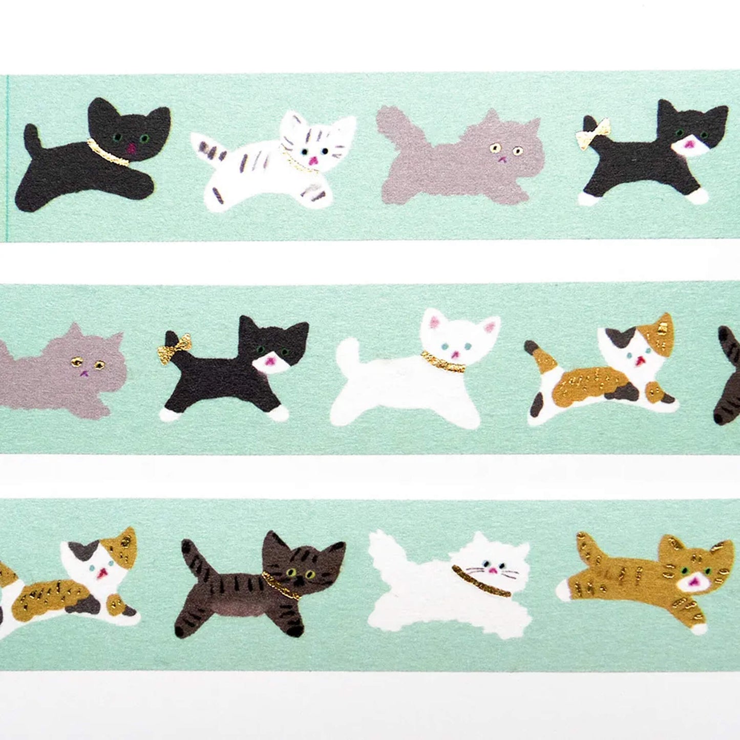 Cozyca Foil Washi Tape - Cat Walk - Washi Tapes