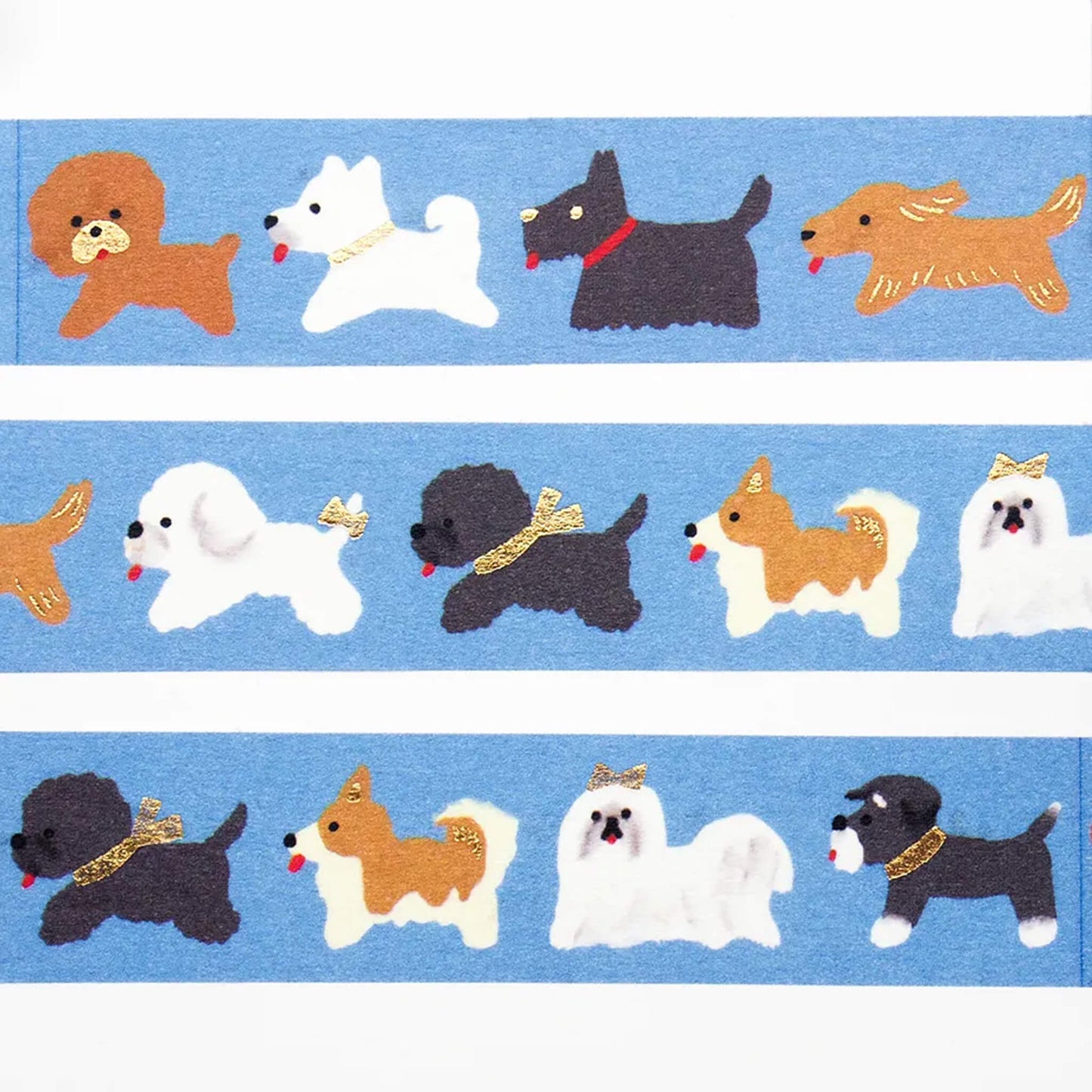 Cozyca Foil Washi Tape - Doggie Parade - Washi Tapes