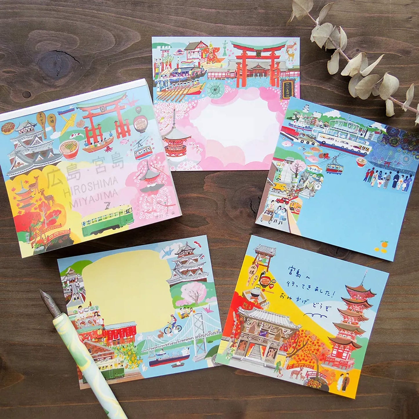 Cozyca Hyogensha Block Memo Pad - Hiroshima & Miyajima - Memo Pads
