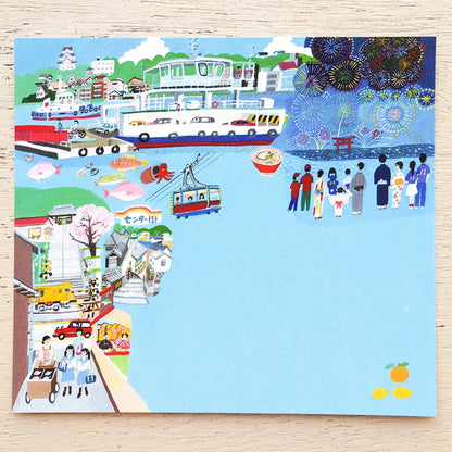 Cozyca Hyogensha Block Memo Pad - Hiroshima & Miyajima - Memo Pads