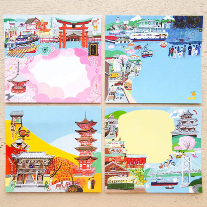 Cozyca Hyogensha Block Memo Pad - Hiroshima & Miyajima - Memo Pads