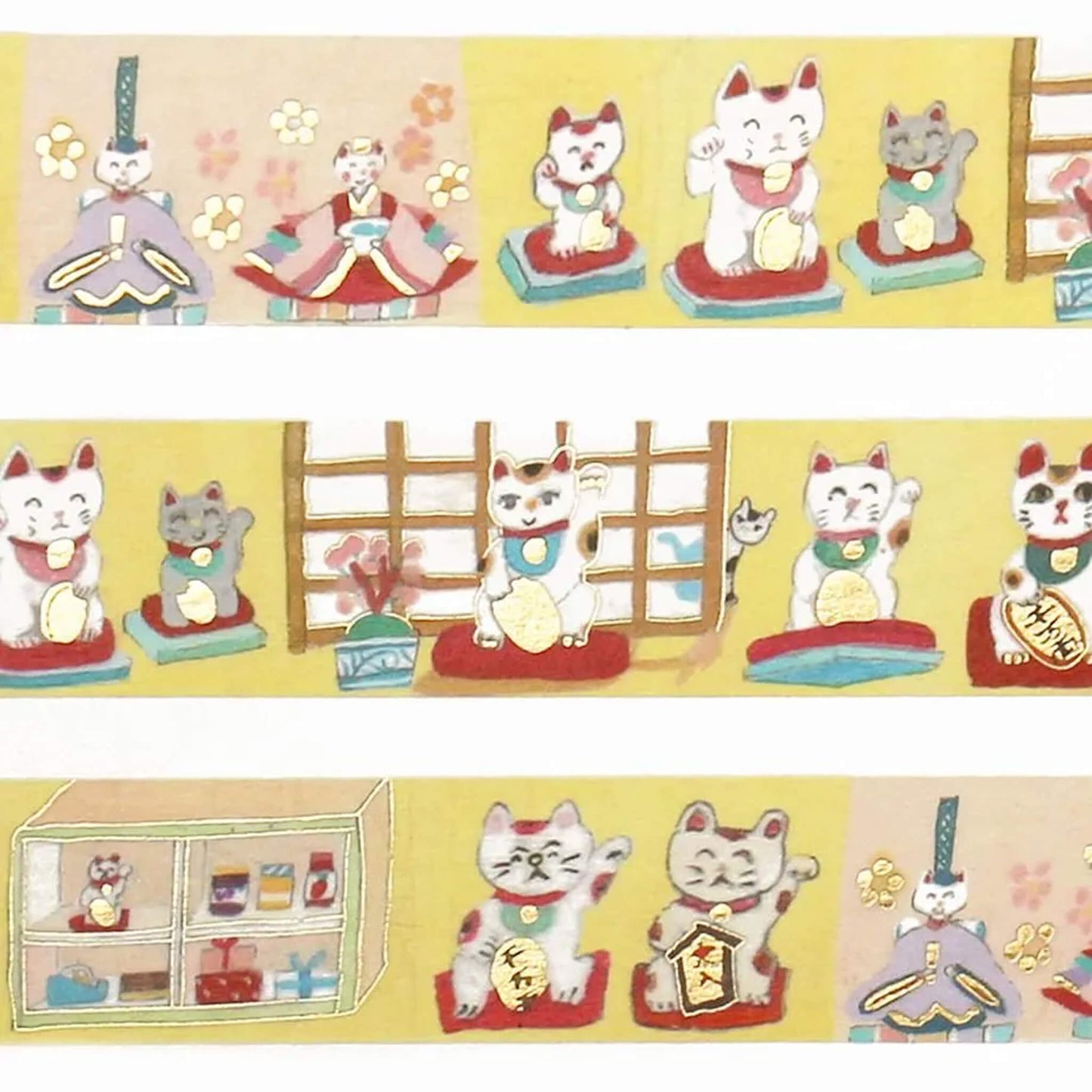 Cozyca Hyogensha Foil Washi Tape - Maneki Neko - Washi Tapes