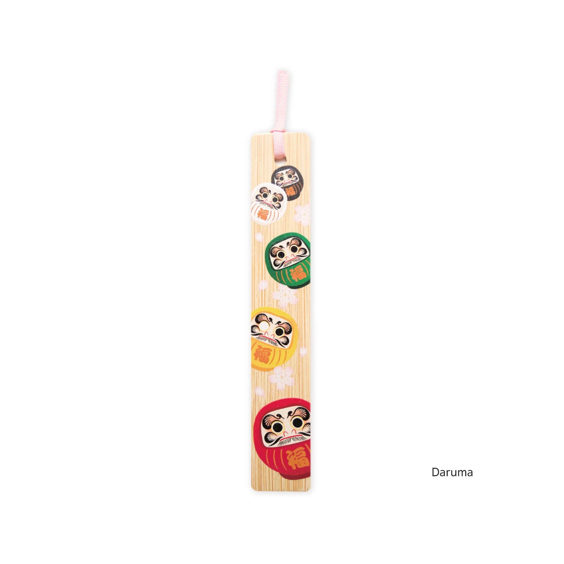 Cozyca Hyogensha Wa-Zakka Bamboo Bookmark - Daruma - Bookmarks