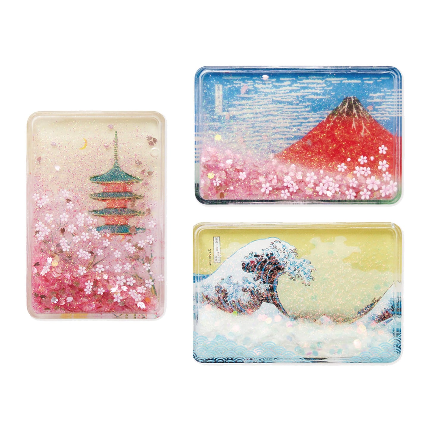 Cozyca Hyogensha Wa-Zakka Glitter Magnet - Red Fuji - Magnets