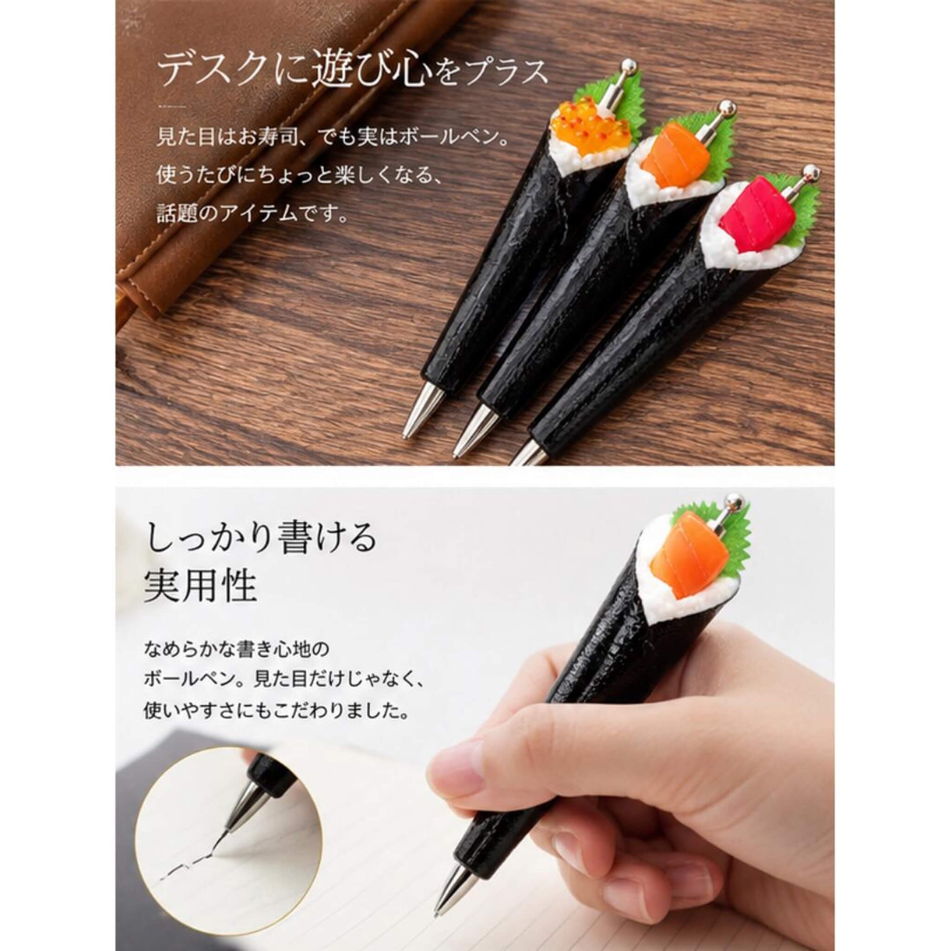 Cozyca Hyogensha Wa-Zakka Temaki Sushi Ballpoint Pen - Ikura - Ballpoint Pens