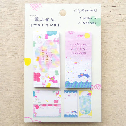 Cozyca Ippitsu Sticky Notes - Itoi Yuki | Usagi & Neko - Sticky Notes