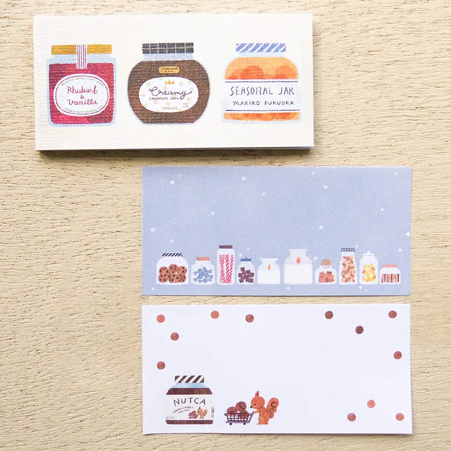 Cozyca Ippitsu Sticky Notes - Mariko Fukuoka | Seasonal Jar & Hoshi Kuma - Sticky Notes