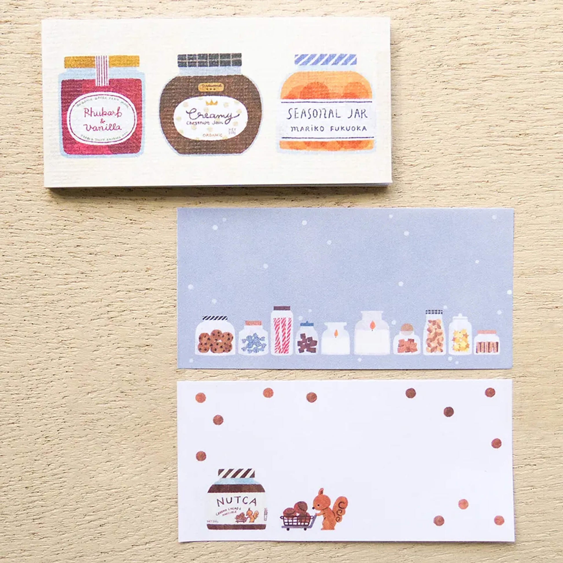 Cozyca Ippitsu Sticky Notes - Mariko Fukuoka | Seasonal Jar & Hoshi Kuma - Sticky Notes