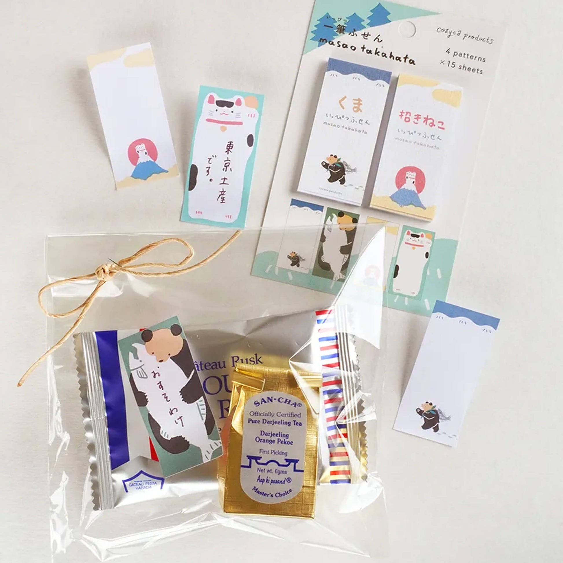 Cozyca Ippitsu Sticky Notes - Masao Takahata | Kuma & Maneki Neko - Sticky Notes
