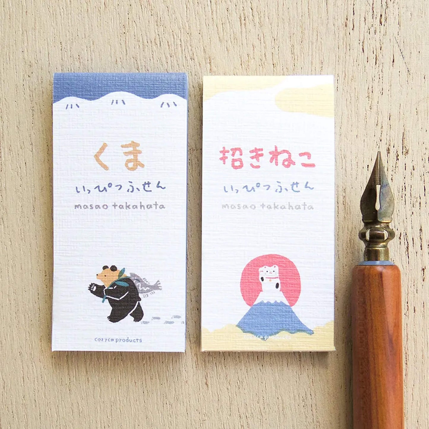 Cozyca Ippitsu Sticky Notes - Masao Takahata | Kuma & Maneki Neko - Sticky Notes