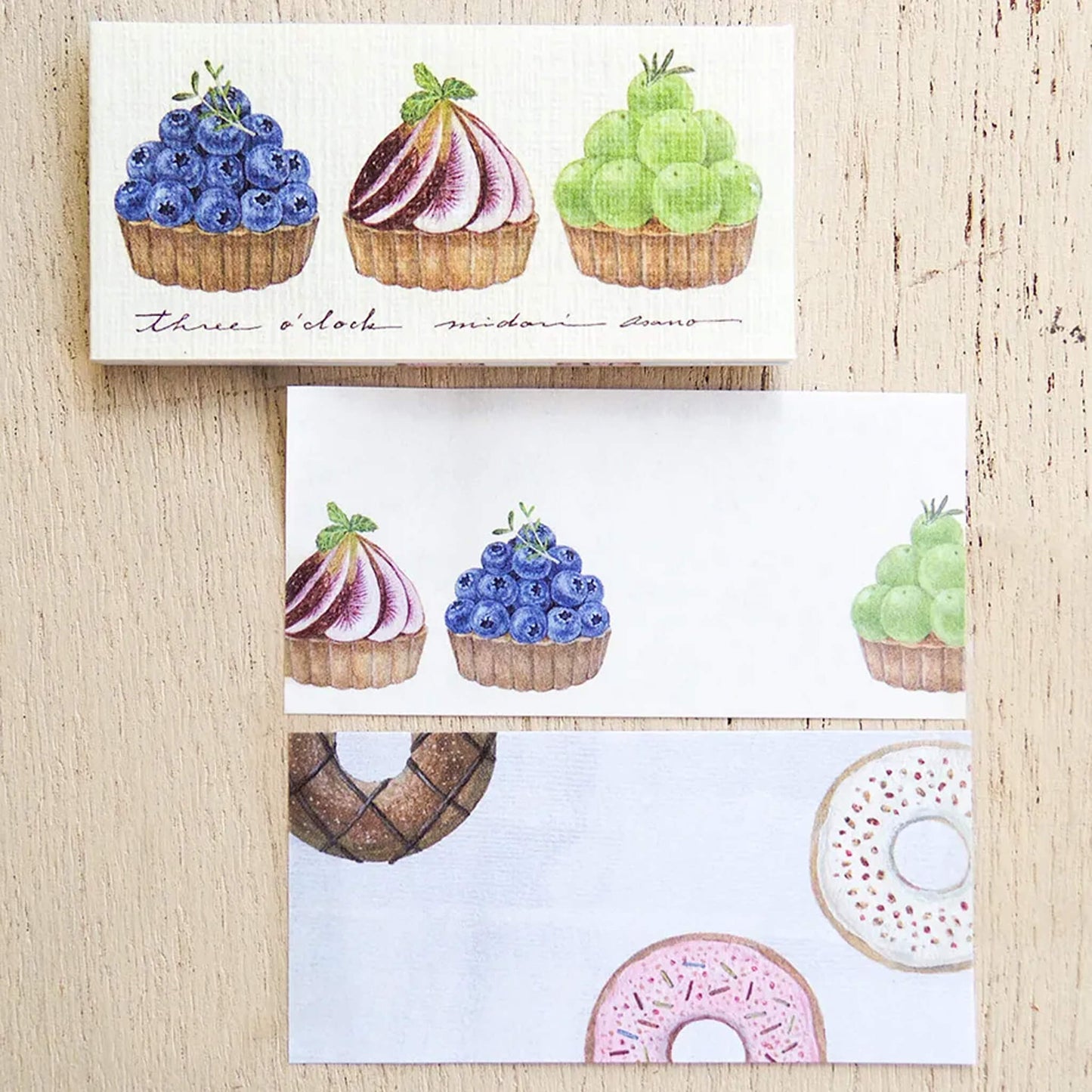 Cozyca Ippitsu Sticky Notes - Midori Asano | My Favorite Mugs & Three O'clock - Sticky Notes